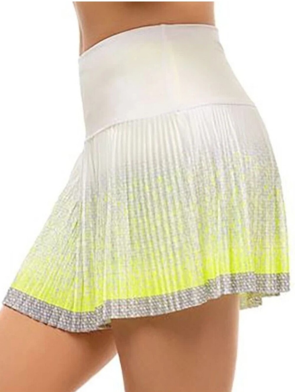 Lucky in Love x K Swiss Pleated tennis skirt Skort white, grey, neon yellow M
